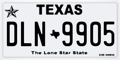 TX license plate DLN9905