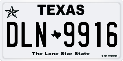 TX license plate DLN9916