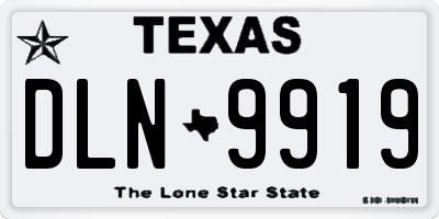TX license plate DLN9919