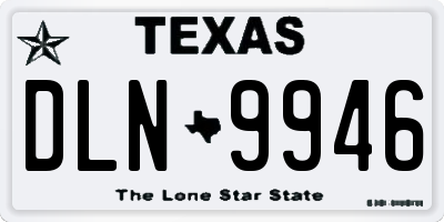 TX license plate DLN9946
