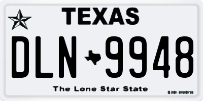TX license plate DLN9948
