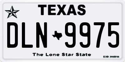 TX license plate DLN9975