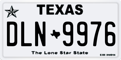 TX license plate DLN9976