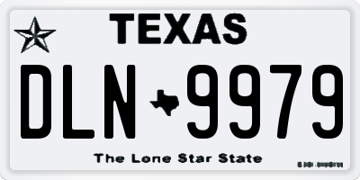 TX license plate DLN9979