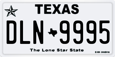TX license plate DLN9995