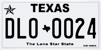 TX license plate DLO0024