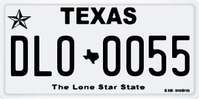 TX license plate DLO0055