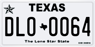 TX license plate DLO0064