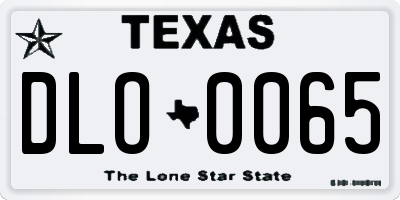 TX license plate DLO0065