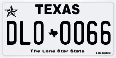 TX license plate DLO0066
