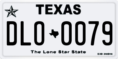 TX license plate DLO0079