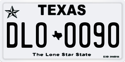 TX license plate DLO0090