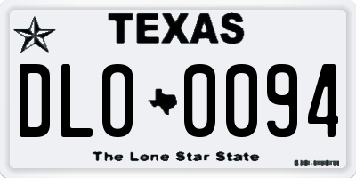 TX license plate DLO0094