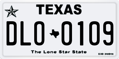 TX license plate DLO0109