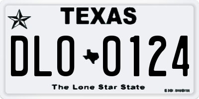 TX license plate DLO0124