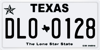 TX license plate DLO0128