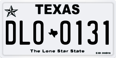 TX license plate DLO0131