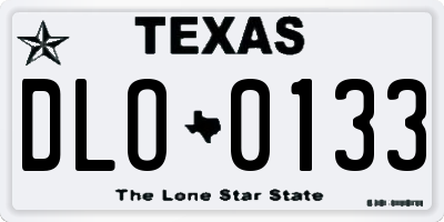 TX license plate DLO0133