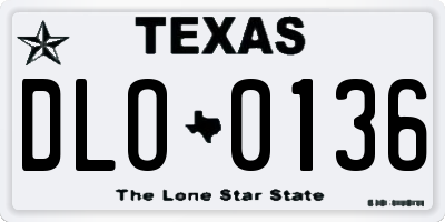 TX license plate DLO0136