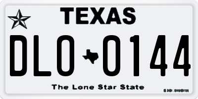 TX license plate DLO0144