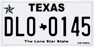 TX license plate DLO0145
