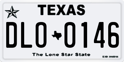 TX license plate DLO0146