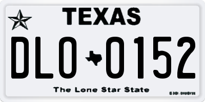 TX license plate DLO0152