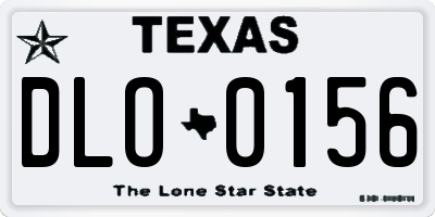 TX license plate DLO0156