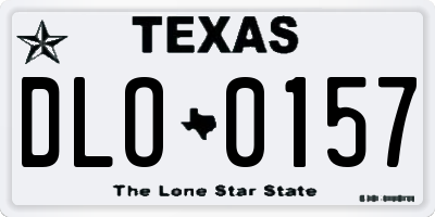 TX license plate DLO0157