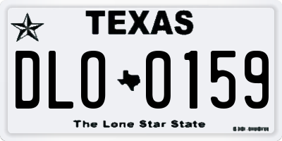 TX license plate DLO0159