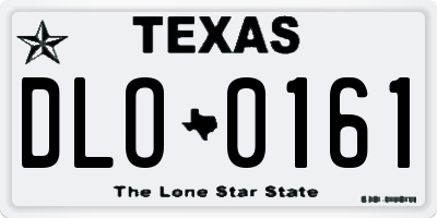 TX license plate DLO0161