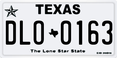 TX license plate DLO0163