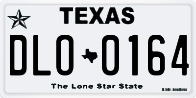 TX license plate DLO0164