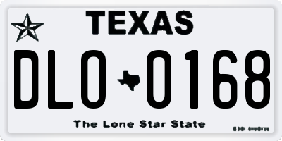 TX license plate DLO0168