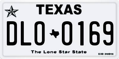 TX license plate DLO0169