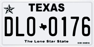 TX license plate DLO0176