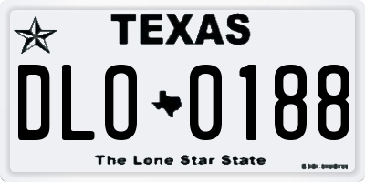 TX license plate DLO0188