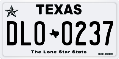 TX license plate DLO0237