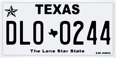 TX license plate DLO0244