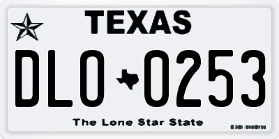 TX license plate DLO0253