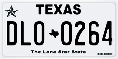TX license plate DLO0264