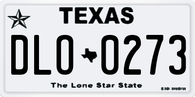 TX license plate DLO0273
