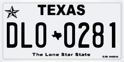 TX license plate DLO0281
