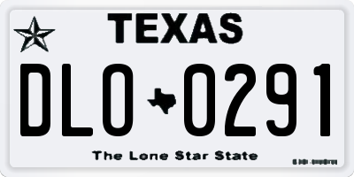 TX license plate DLO0291