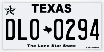 TX license plate DLO0294