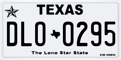 TX license plate DLO0295