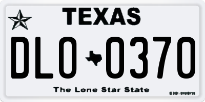 TX license plate DLO0370