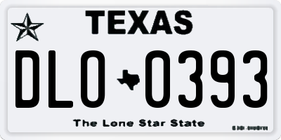 TX license plate DLO0393