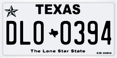 TX license plate DLO0394