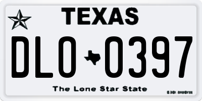 TX license plate DLO0397